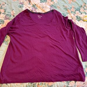 Charter Club Long Sleeve Top in Rich Purple